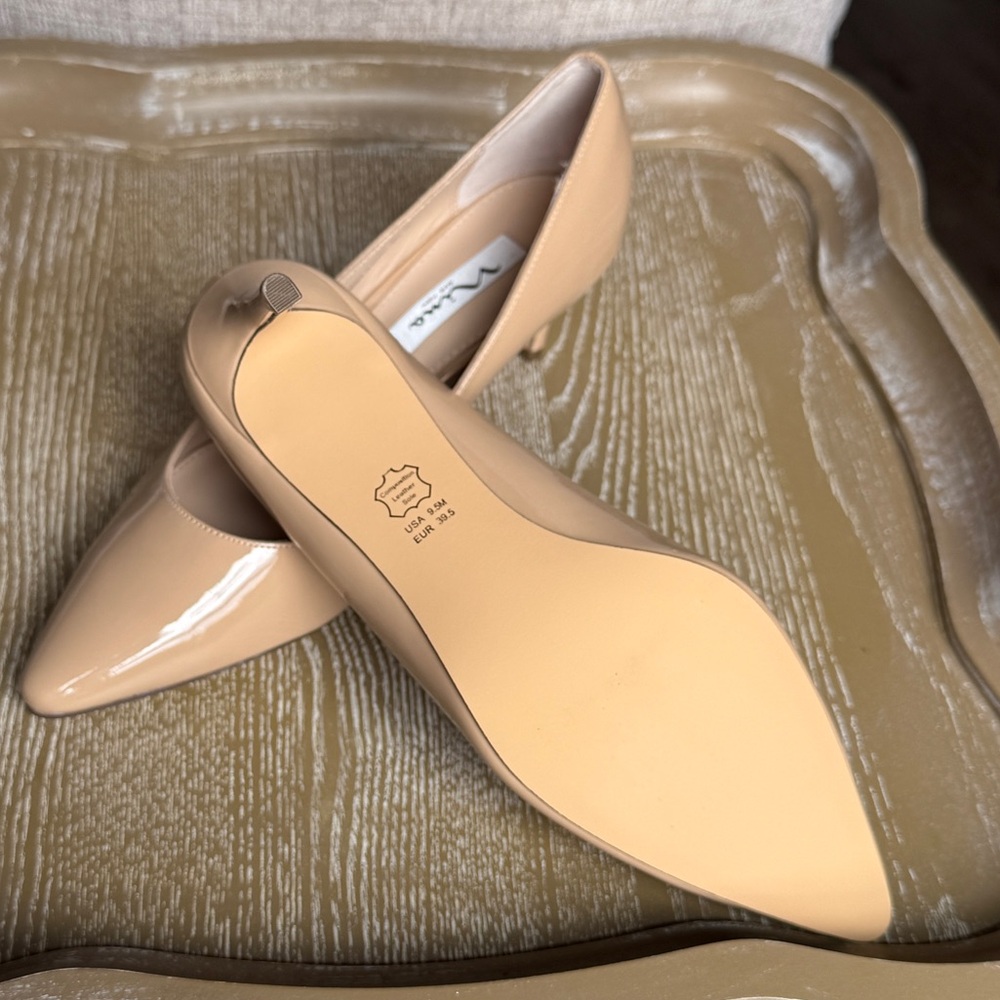 Nina 60 Patent Leather Heels Nude Size 9.5 - Picture 12 of 16